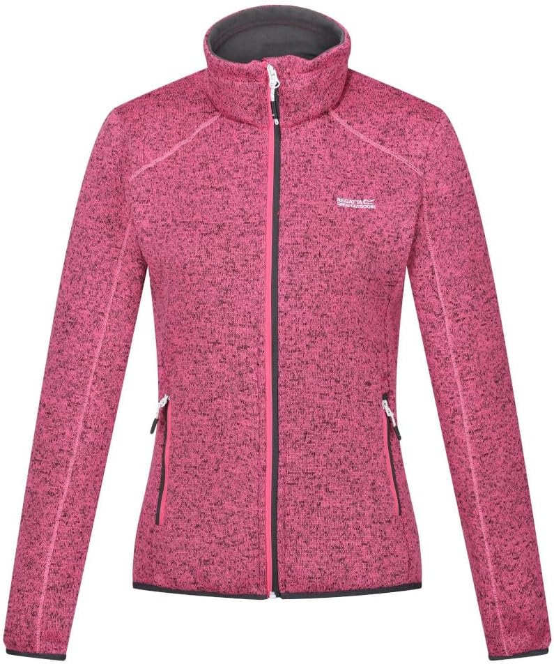 Regatta Damen Women's Newhill Full Zip Fleece Jacket Fleecejacke 38 Flamingo Pink (Seal Grey), 38 Fl