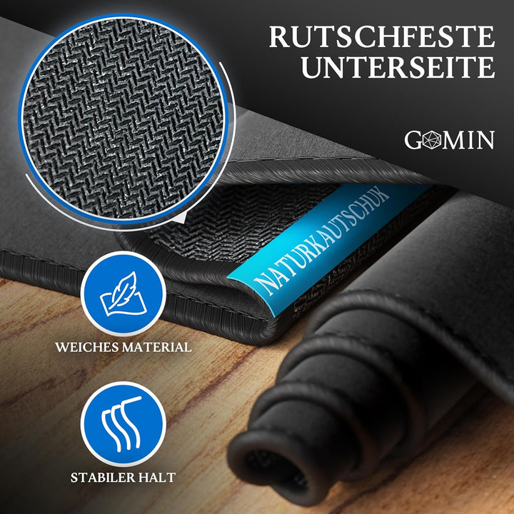 Gomin Mauspad - 28 x 20 cm (5er Pack) Gaming Mauspad rutschfest – Vernähte Kanten - verbessert Gesch