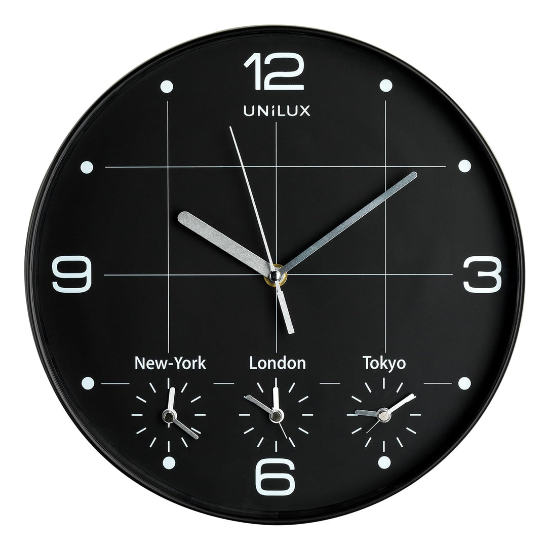 Unilux Wanduhr On Time, 30cm, schwarz