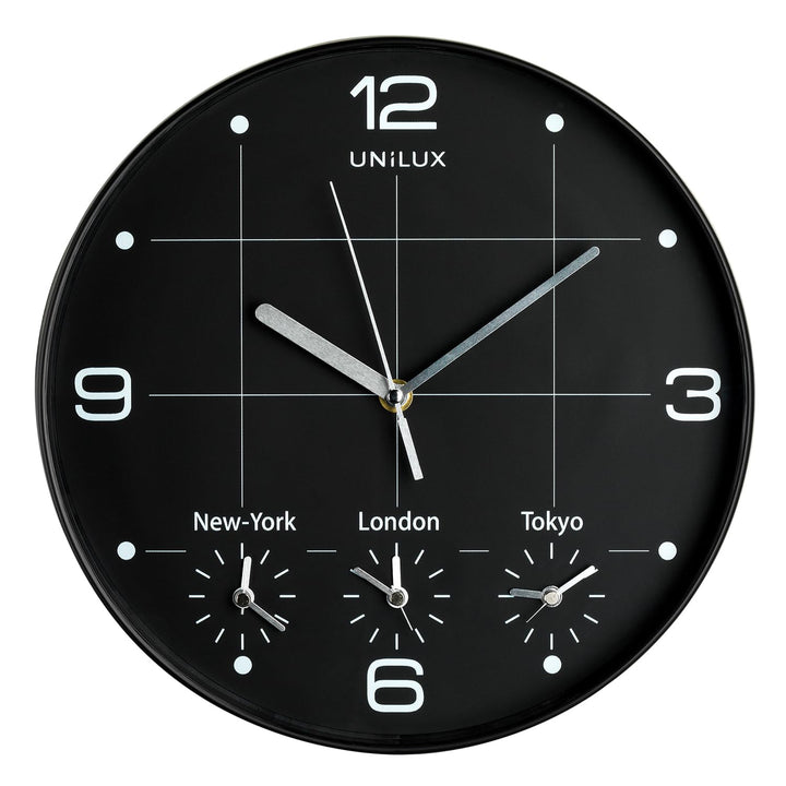 Unilux Wanduhr On Time, 30cm, schwarz