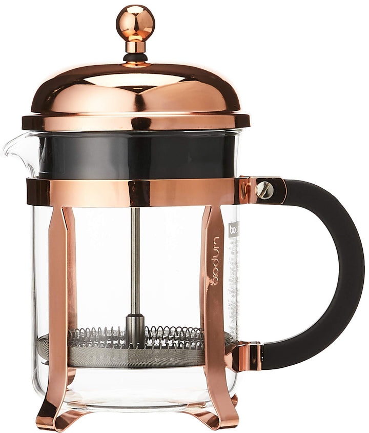 Bodum Chambord Kaffeebereiter 4 Tassen, Chrom, Pink, cm, 10.5 x 16.6 x 19 cm, 1 Einheiten, Pink