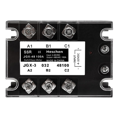 Heschen 3-Phasen-Halbleiterrelais JGX-33100A 3,5-32 V DC Eingang 480 V AC 100 A Ausgang