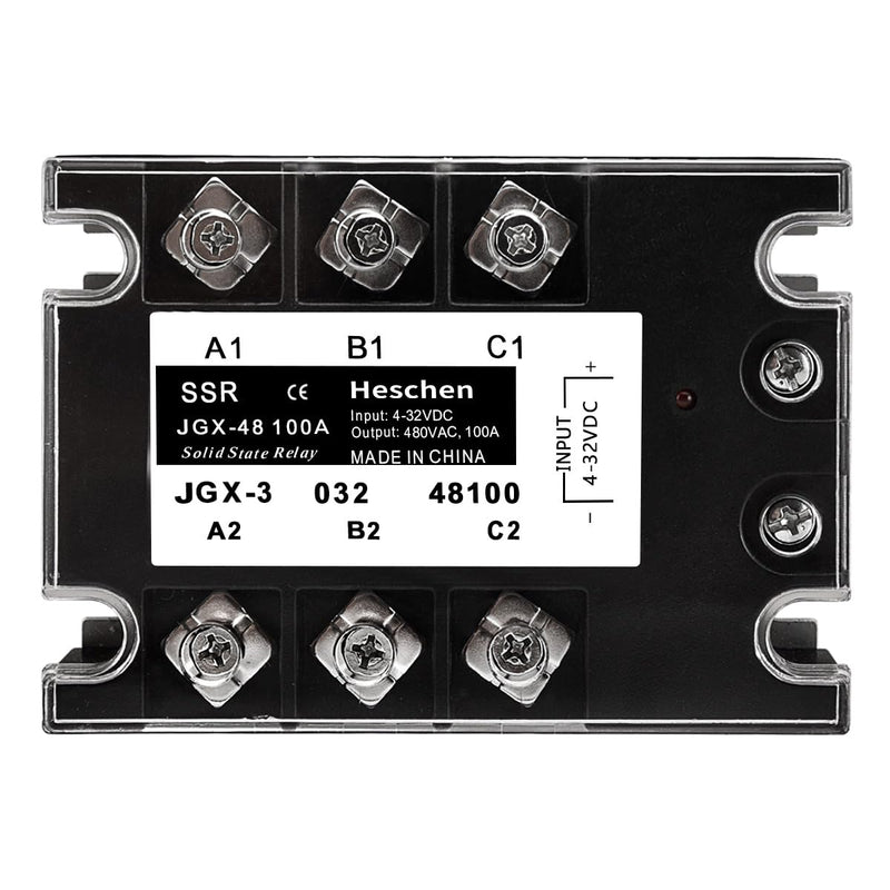 Heschen 3-Phasen-Halbleiterrelais JGX-33100A 3,5-32 V DC Eingang 480 V AC 100 A Ausgang