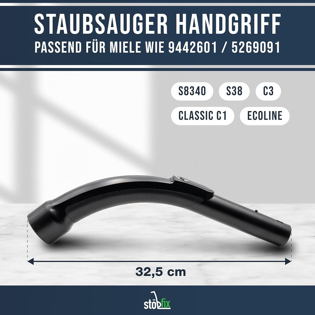 Handgriff Ersatzteil für Miele Staubsauger 35mm Griffrohr Schlauchgriff für Mielestaubsauger Zubehör