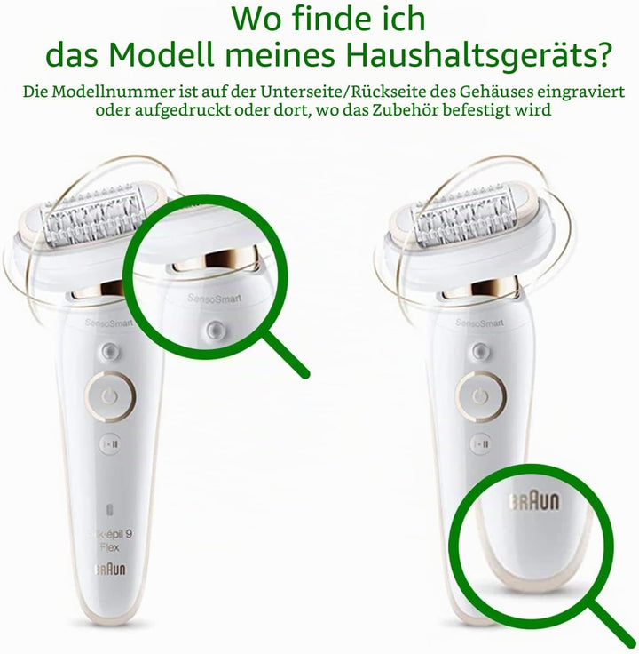 ELECTROTODO - Kopfstück für Epilierer Braun Silk Epil 9 Flex - 81719648 Epilierkopf, Epilierkopf