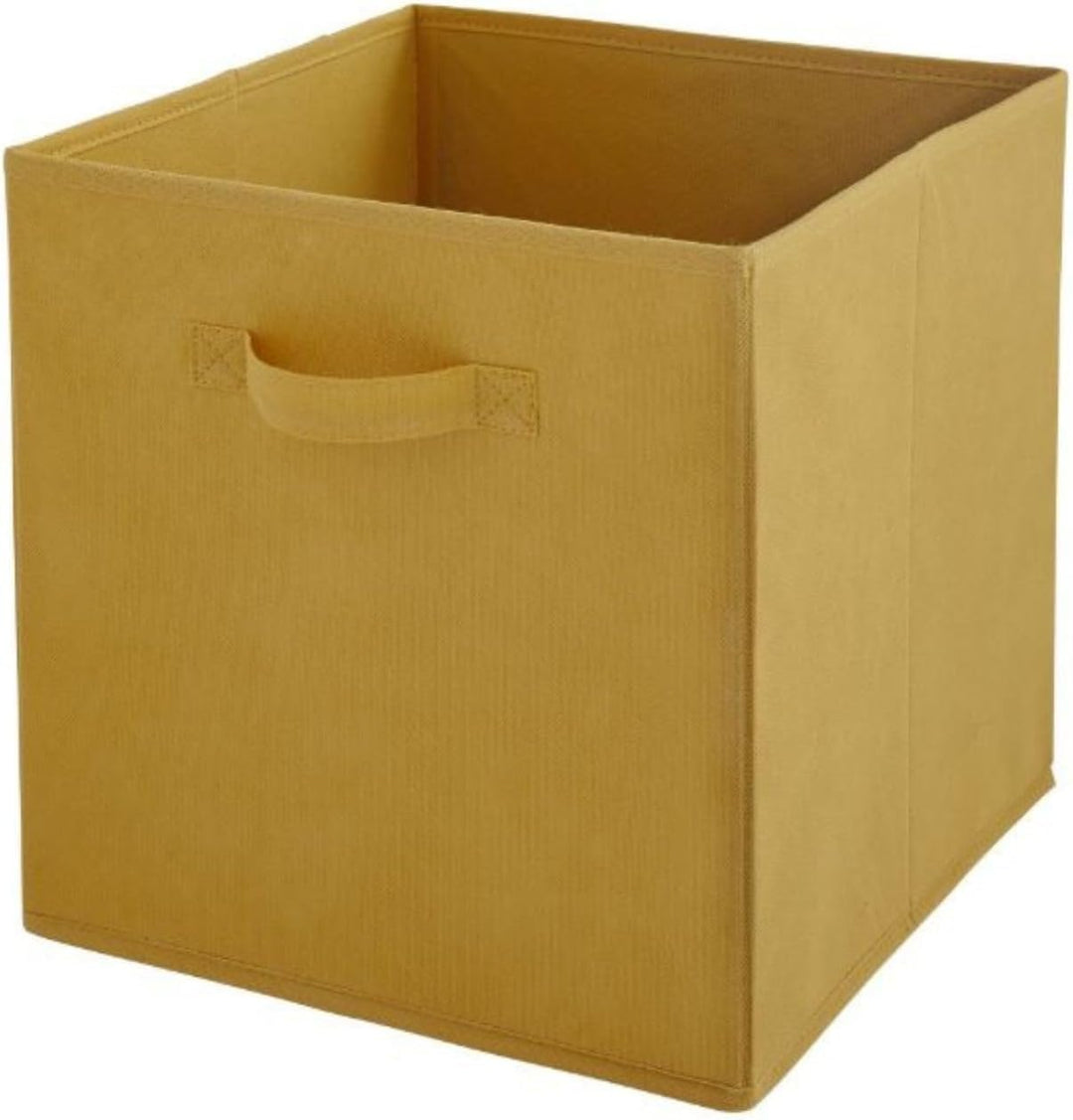 Box and beyond Aufbewahrungsbehälter, Vlies, faltbar, Senfgelb, 27 x 27 x 27 cm, 6 Stück