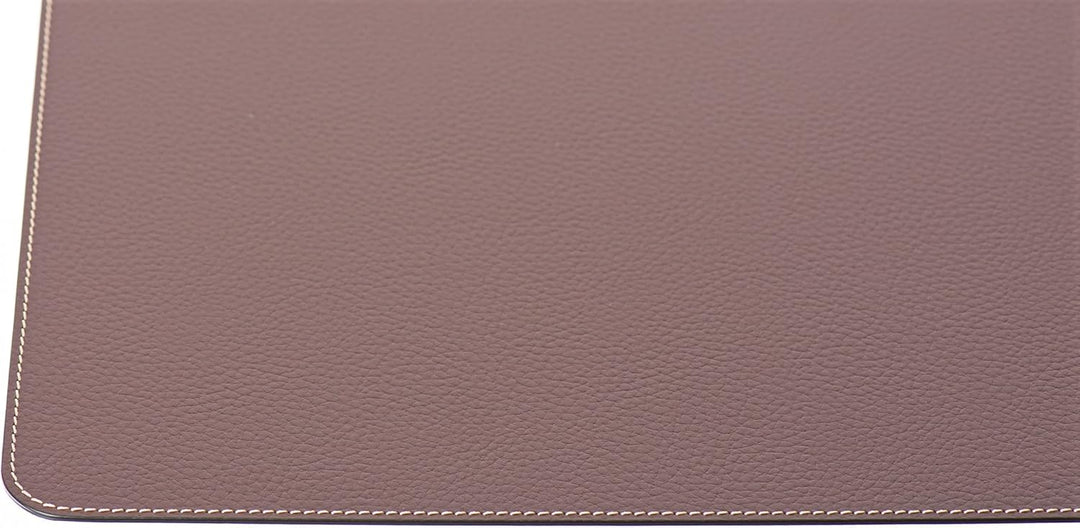 Nikalaz Platzsets und Untersetzer, recyceltem Leder, 4 Tischsets, Platzdeckchen (40 x 30 cm, Braun),