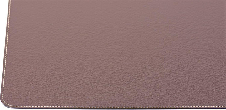 Nikalaz Platzsets und Untersetzer, recyceltem Leder, 4 Tischsets, Platzdeckchen (40 x 30 cm, Braun),