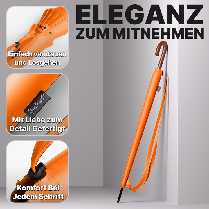 Royal Walk Regenschirm Gross Sturmfest Golf Schirm XXL Stabiler Stockschirm | Grosser Regenschirm fü