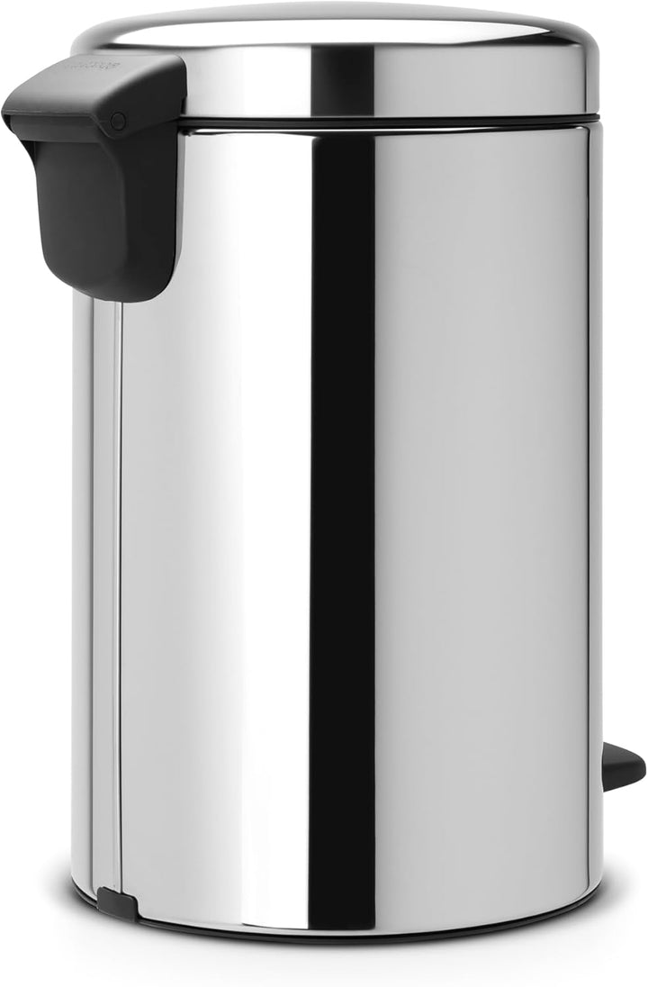 Brabantia 113581 Treteimer mit Inneneimer aus Kunststoff, stahl, Brilliant Stahl, 12 Liter 12 Liter
