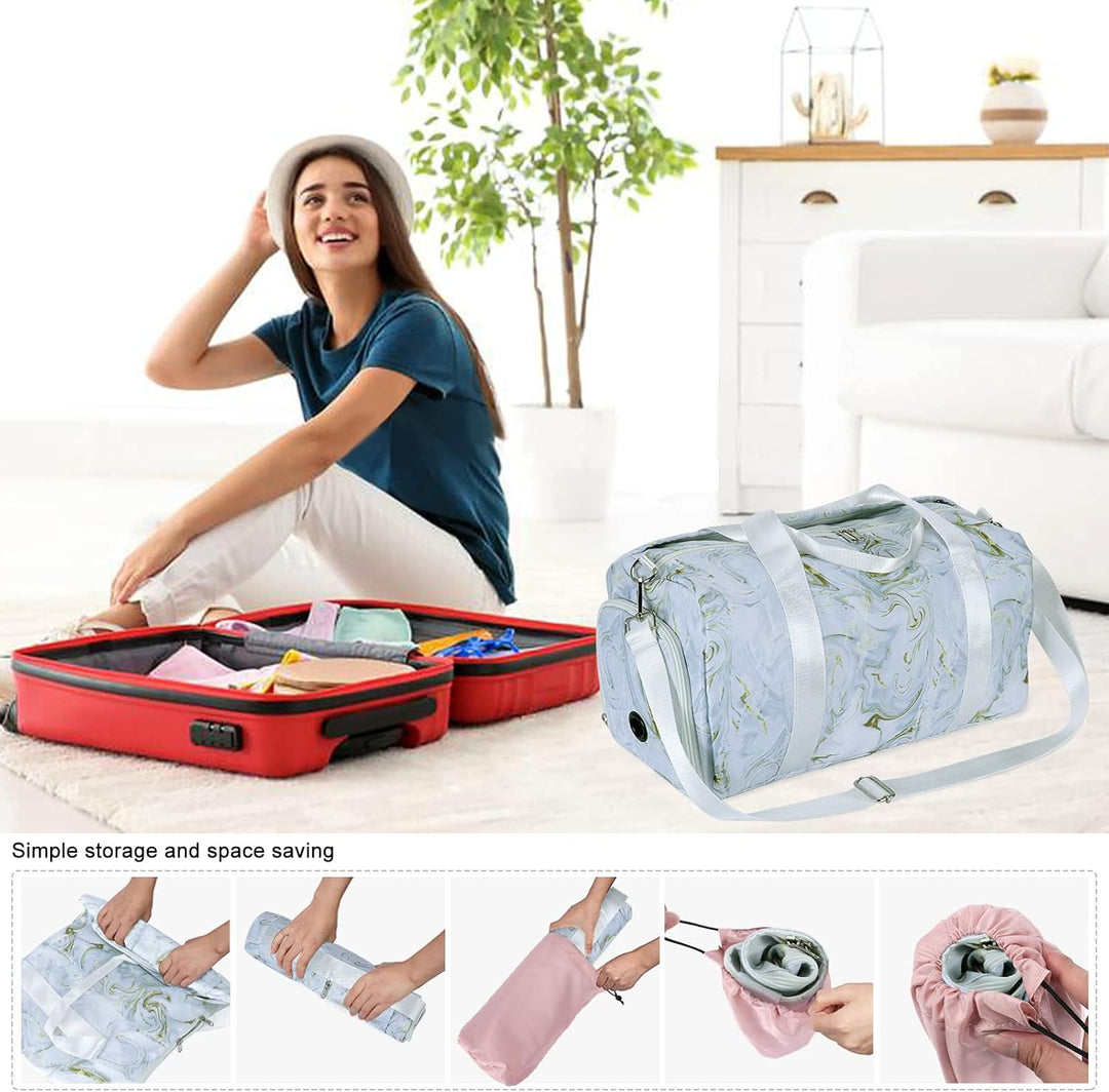 HAWEE Reisetasche Gross Herren Sporttasche Weekender Damen Faltbare Gym Bag mit Schuhfach & Nassfach