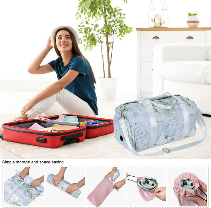 HAWEE Reisetasche Gross Herren Sporttasche Weekender Damen Faltbare Gym Bag mit Schuhfach & Nassfach