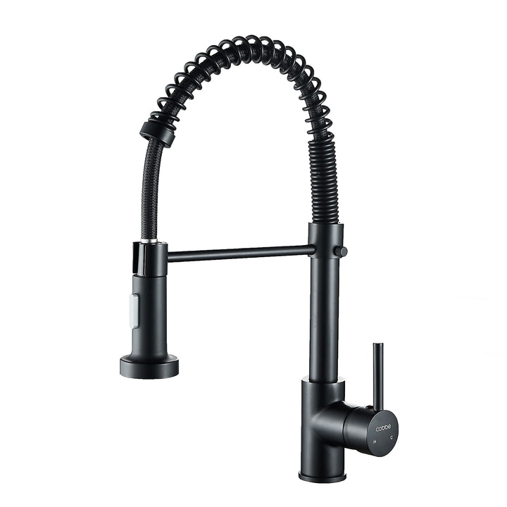 Cobbe Wasserhahn Küche, Spring Küchenarmatur mit Pull Down Sprüher Brause, 2 Sprühfunktionen, 360° D