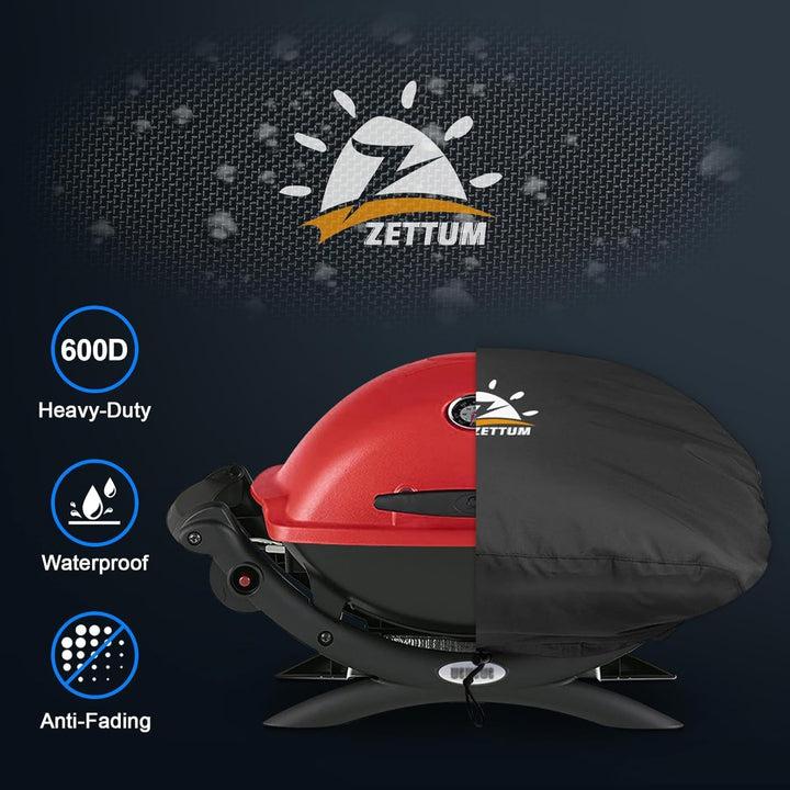 Zettum Grillabdeckung für Weber Q200/2000 Serie, Grill Abdeckung für 7111 Grill Heavy Duty&Wasserdic