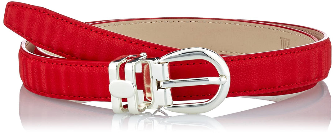 Anthoni Crown Damen Ledergürtel Gürtel Modell 13HT90+13CT80+13H3D60 110 Rot, 110 Rot