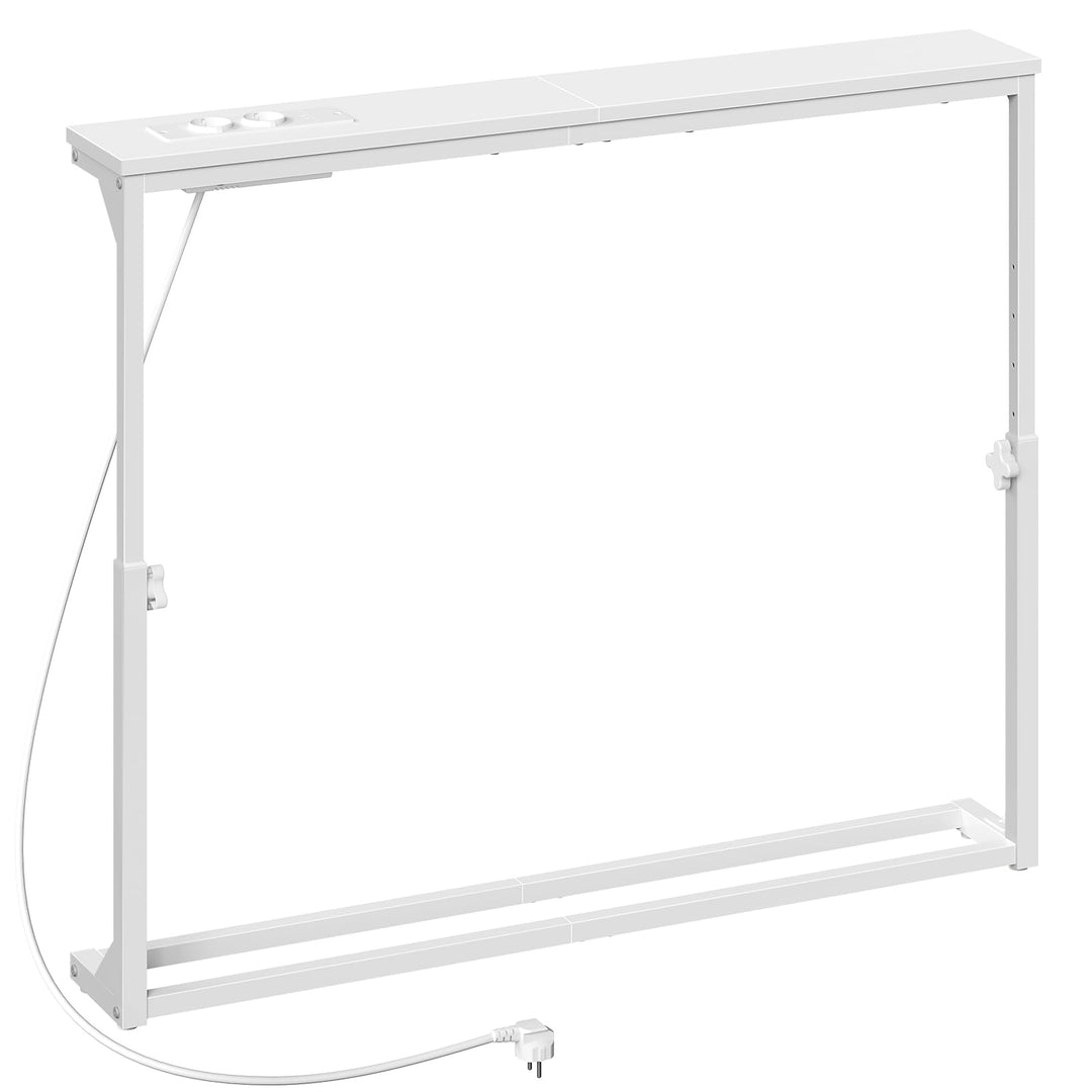 HOOBRO Schmaler Konsolentisch (15 cm breit), höhenverstellbar (63,5-83,5 cm), Sofatisch mit Ladestat