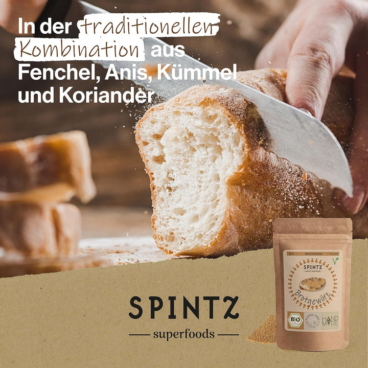 SPINTZ® | Bio Brotgewürz 1000g | Gewürz für Brot Backmischung | Brot Gewürzmischung | 100% natürlich
