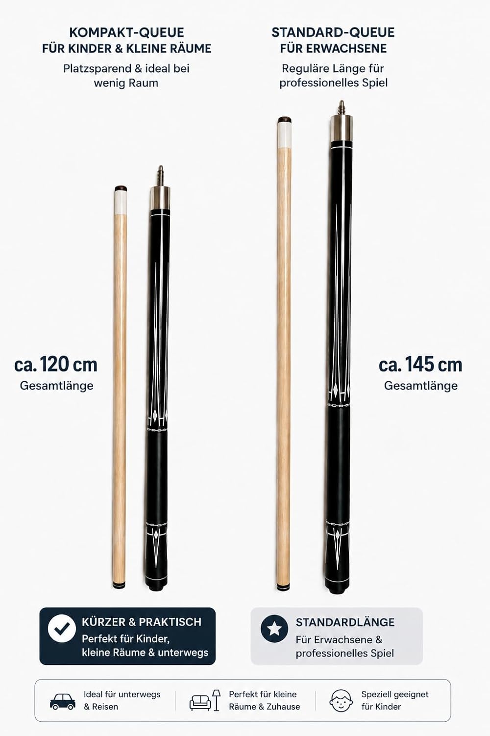 John West Pool Billardqueue Junior 2-teilig 120 cm