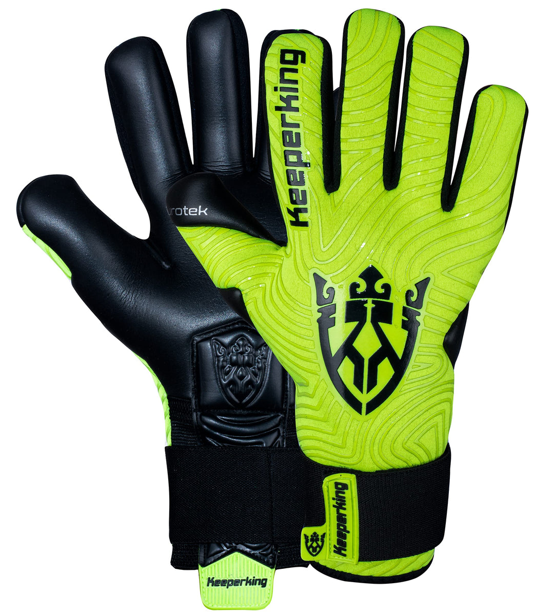 Keeperking Torwarthandschuhe für Erwachsene Fussballhandschuhe Herren Innennaht Profi Premier Grip 4