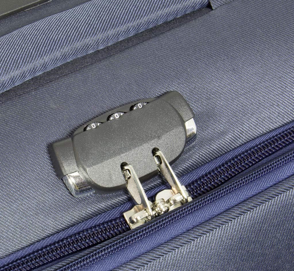 Trendyshop365 Weichgepäck Koffer-Set 3-teilig Maribor 4 Rollen Zahlenschloss Blau Kofferset 3 teilig