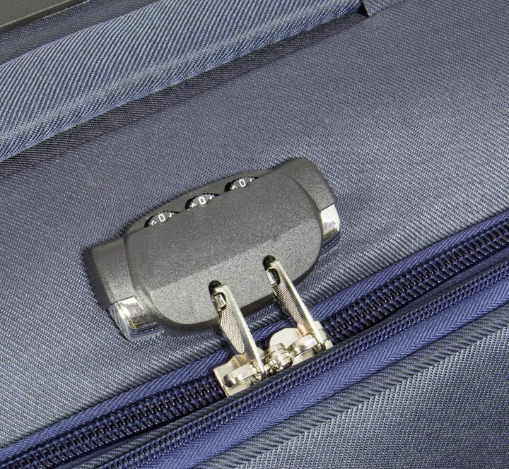 Trendyshop365 Weichgepäck Koffer-Set 3-teilig Maribor 4 Rollen Zahlenschloss Blau Kofferset 3 teilig