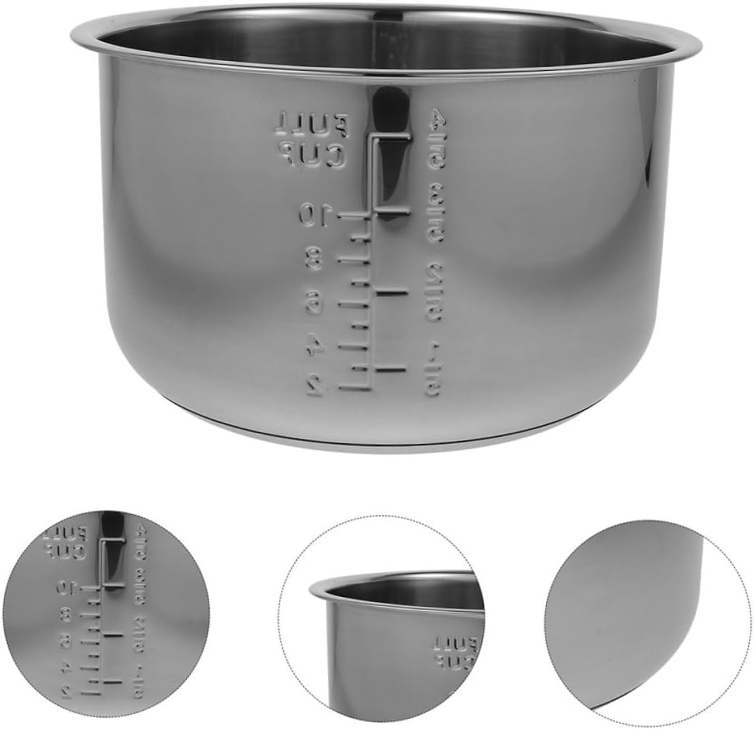 TOPBATHY Reiskocher Innentopf Edelstahl 5 Liter Haushalts Multifunktionstopf Ersatz Für Elektroherd