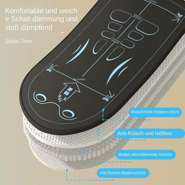 Trainingsgerätematte für Rollrad, Bauch-Kniematte, Rutschfeste Trainingsmatte für Bauch- und Bauchmu