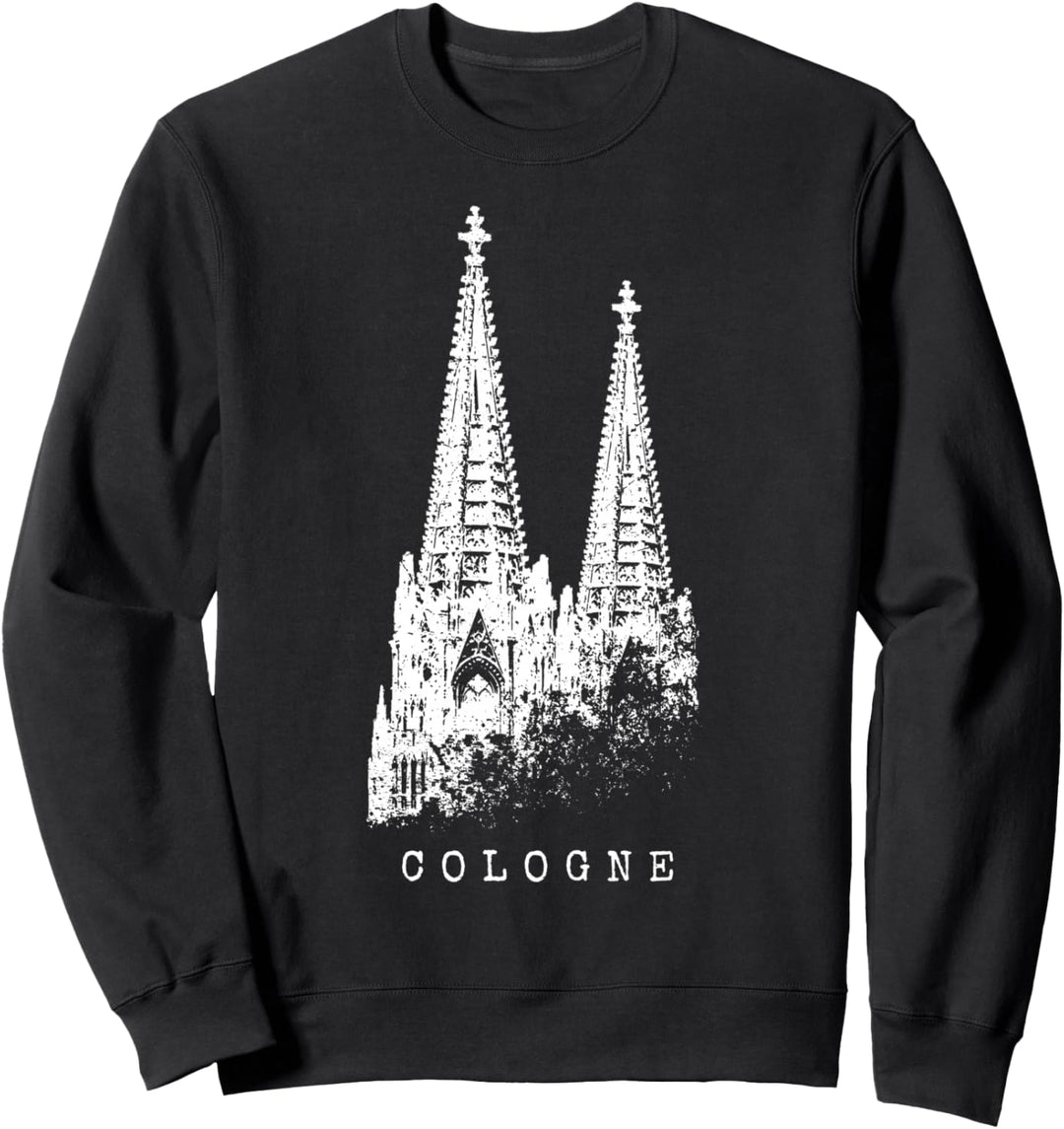 Kölner Dom Cologne Vintage Silhouette Köln Skyline Karneval Sweatshirt