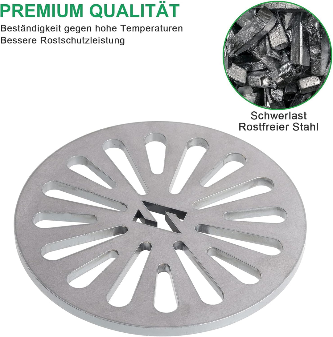 WELL GRILL Rundrost Ø 18 cm Feuerrost Kaminrost Ofenrost für viele Ofen, Kamine und Kaminöfen, Massi