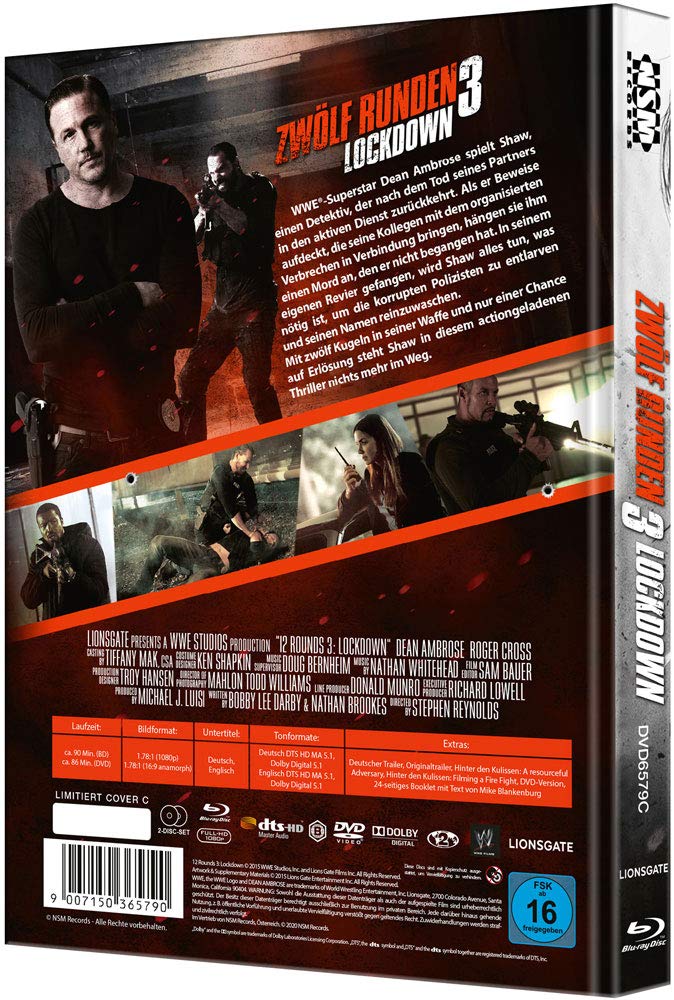 12 Runden 3: Lockdown [Blu-Ray+DVD] - uncut - limitiertes Mediabook Cover C, Blu-ray