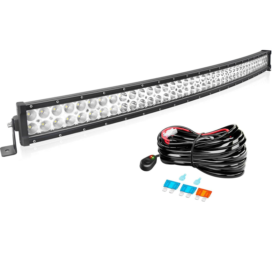 AUXTINGS 107cm 240W gebogen Kombination aus Flutlicht und punktgenauem Strahler, LED Leuchte Nebelle