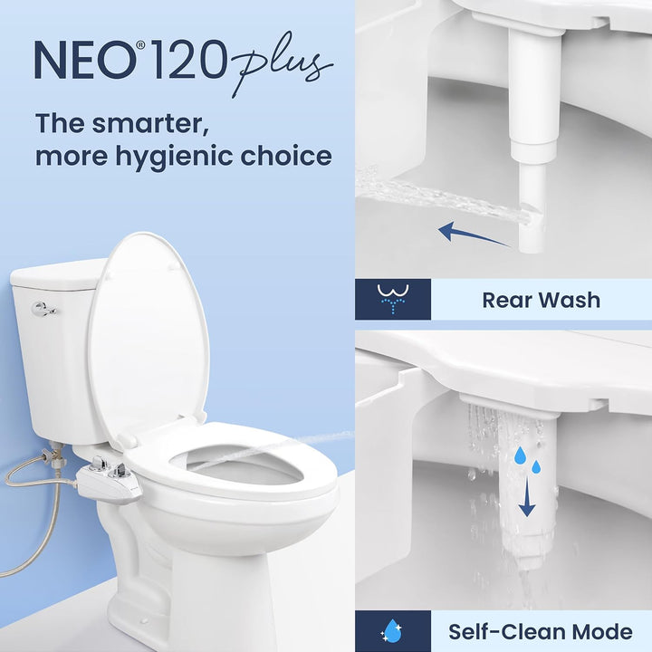 LUXE Bidet NEO 120 Plus – Next-Generation Bidet WC-Sitz Befestigung mit innovativen EZ-Lift Scharnie