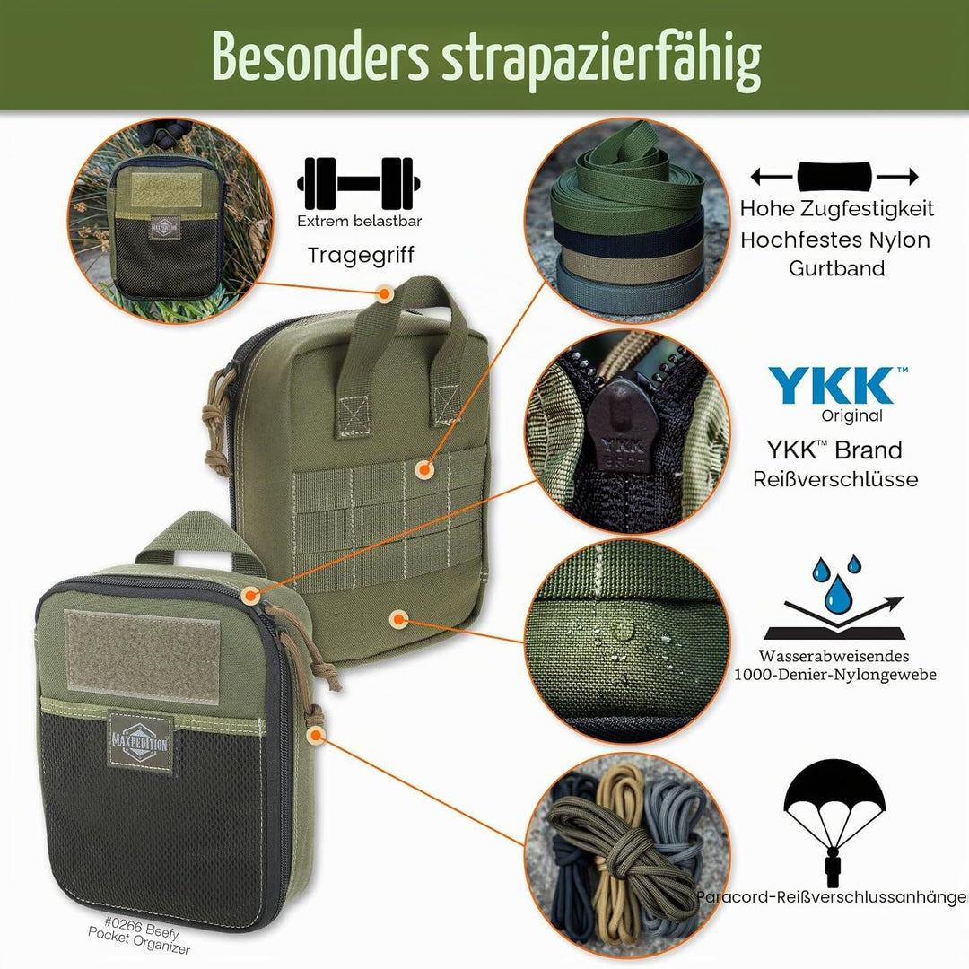 Maxpedition Beefy Pocket Organizer Tasche Einheitsgrösse Grün, Einheitsgrösse Grün