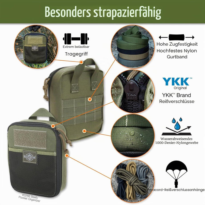 Maxpedition Beefy Pocket Organizer Tasche Einheitsgrösse Grün, Einheitsgrösse Grün
