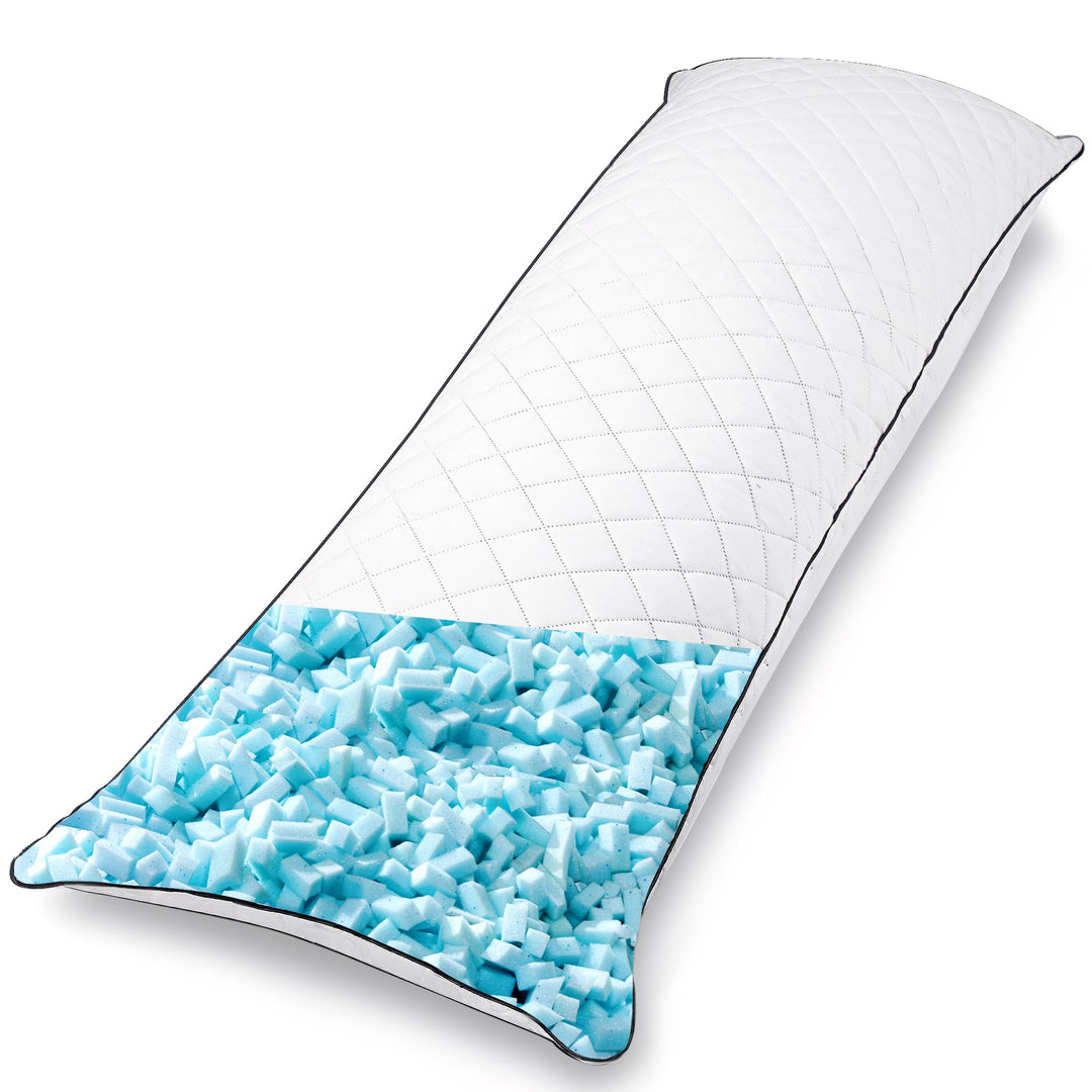 Body Pillow for Adults, Full Body Pilllow for Sleeping, Bolster Side Sleeper Pillow with Cover (Weis