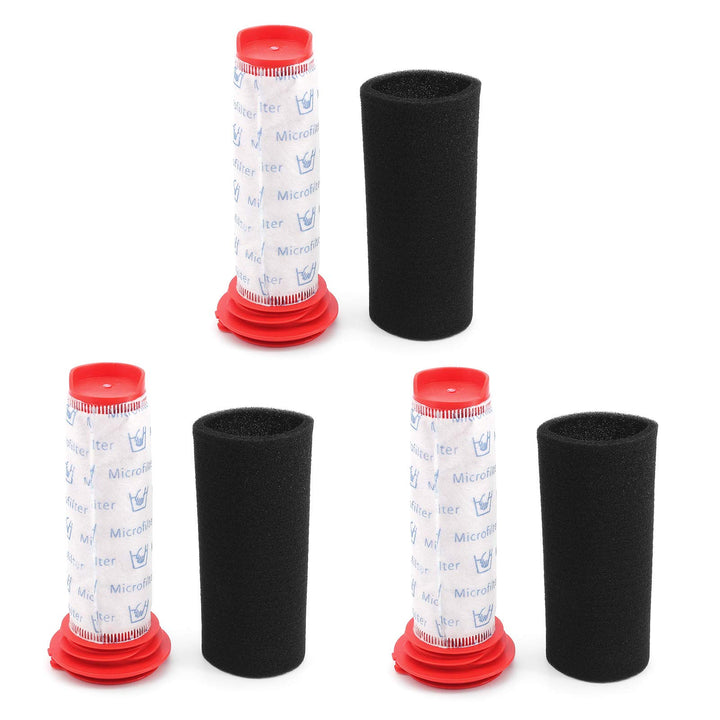 3 Stück Stick Filter und 3 Stück Schaumstoff Filter für Bosch BCH6ZOOO Zoo’o ProAnimal und Bosch Ath