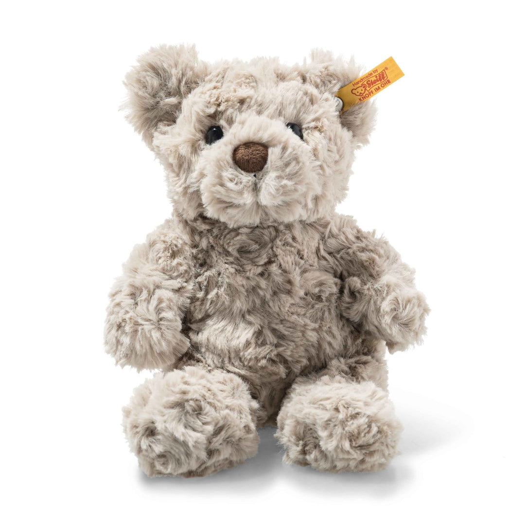 Steiff Soft Cuddly Friends Honey Teddybär hellgrau 18 cm, Teddy aus flauschigem Plüsch, Grau 18 cm S