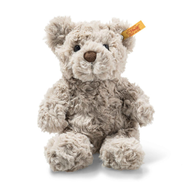 Steiff Soft Cuddly Friends Honey Teddybär hellgrau 18 cm, Teddy aus flauschigem Plüsch, Grau 18 cm S