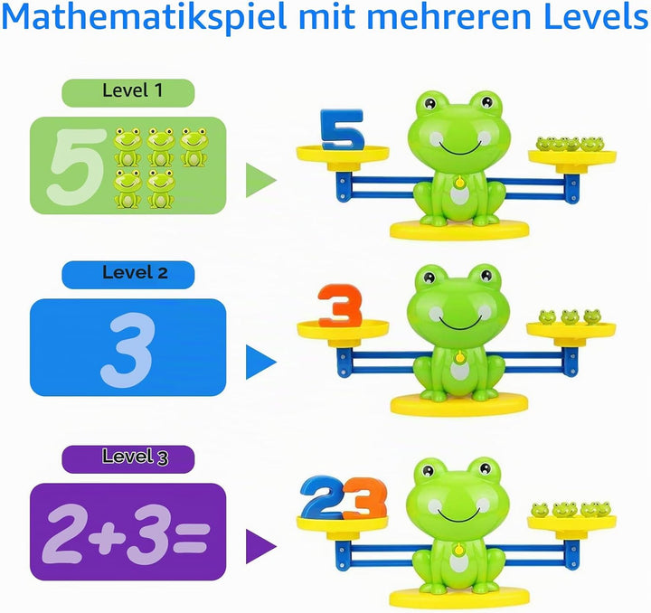 Lernspielzeug Mathe-Spiel, Zählen und Rechnen Lernen Frosch Lernspielzeug, Montessori Spielzeug für