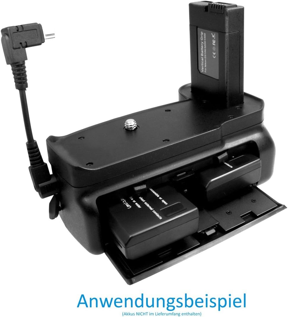 Akku-King Batteriegriff kompatibel mit Nikon D3100, D3200, D3300 SLR-Digitalkamera, MB-D3100