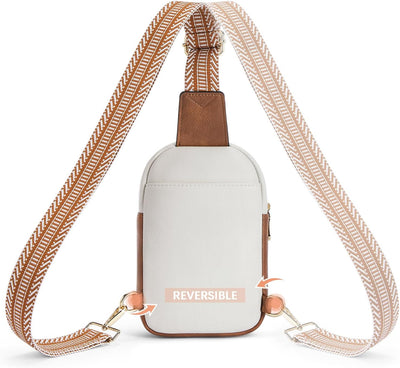 BOSTANTEN Brusttasche Damen Schulterrucksack Sling Bags Klein Umhängetasche Crossbody Bag PU Leder B