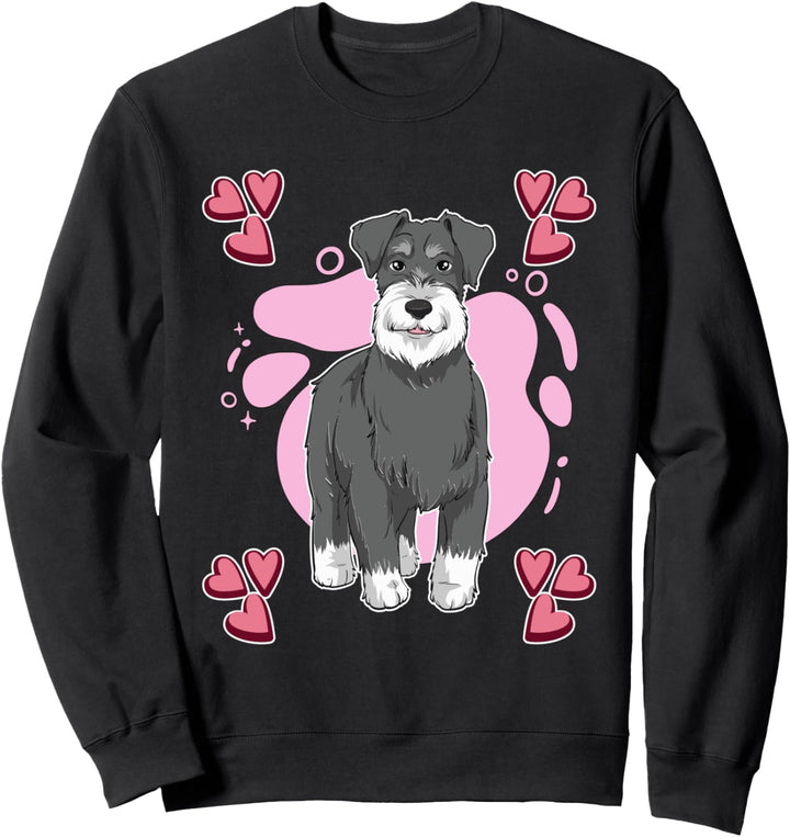 Damen Schnauzer Zeichnung Mädchen Schnauzer Sweatshirt