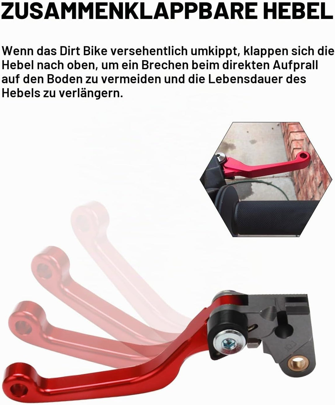 Kupplungshebel Bremshebel Motorrad,Billet Pivot Faltbare Kupplung Bremshebel Für CR80R CR85R 98-07 C