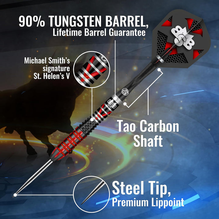 Shot! Steel Darts Michael Smith Bully Boy Tenacious 90% Tungsten Steeltip Darts Steeldart Hochwertig