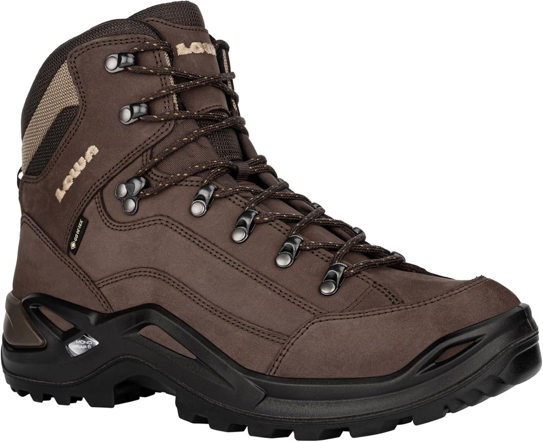 LOWA Renegade GTX MID Unisex Wanderstiefel Tracking Outdoor Goretex 42 EU Braun, 42 EU Braun