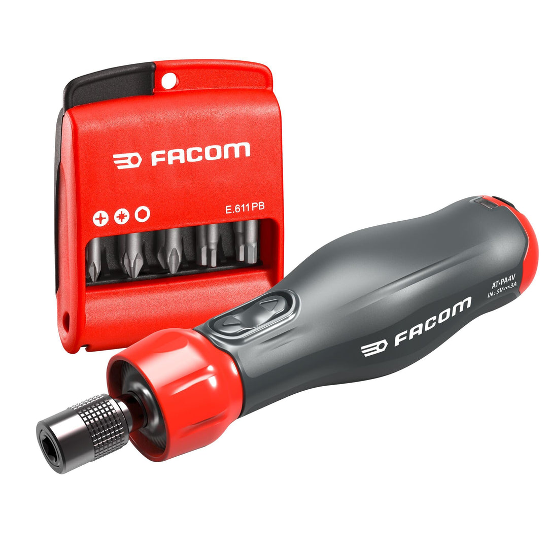 FACOM 4V E-PROTWIST Power Assist Schraubendreher mit PH-PZ-6 Torx-Bits – Satz mit 12 Teilen – ATPA4V