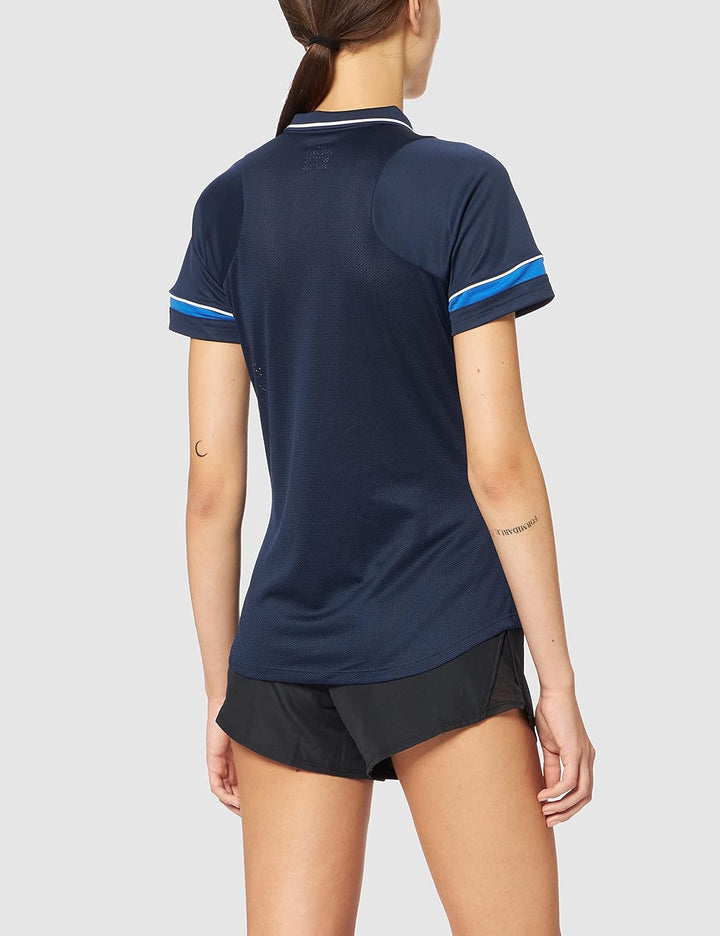 Nike Damen Academy 21 Polo Women Polohemd XS Obsidian/White/Royal Blue/White, XS Obsidian/White/Roya