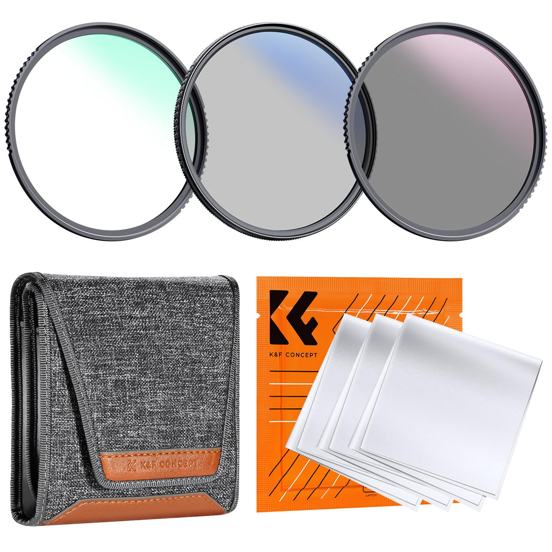K&amp;F Concept Filter Set K-Serie 55mm Filter Kit MC UV Filter+ Polfilter (CPL)+Neutral Dichte Graufilt