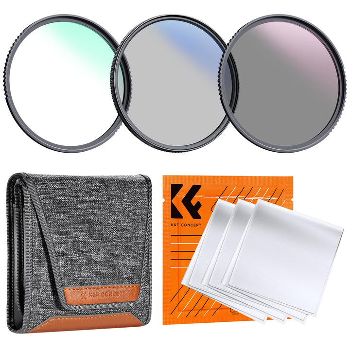K&amp;F Concept Filter Set K-Serie 55mm Filter Kit MC UV Filter+ Polfilter (CPL)+Neutral Dichte Graufilt