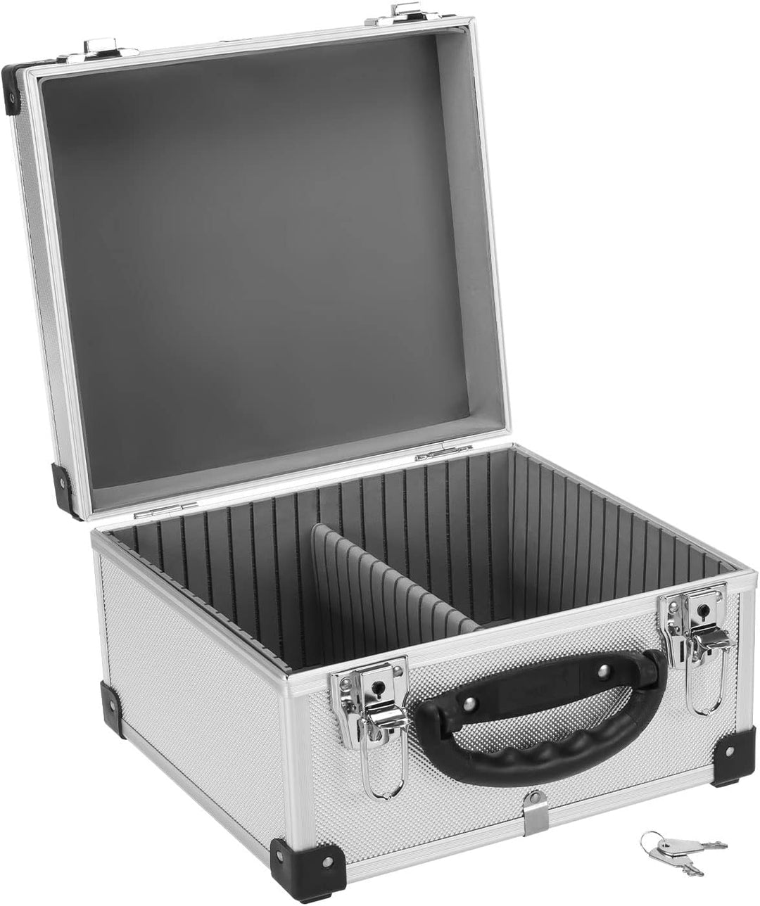 CD Koffer für 40 Standard CD Cases - 29,5 x 29 x 18,5 cm - Silber 40 CD's silber, 40 CD's silber
